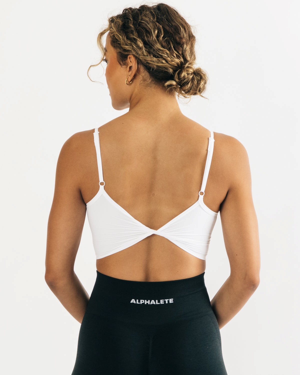 Alphalete Fitted Cropped Tank Blanche Femme | YXB-51910767