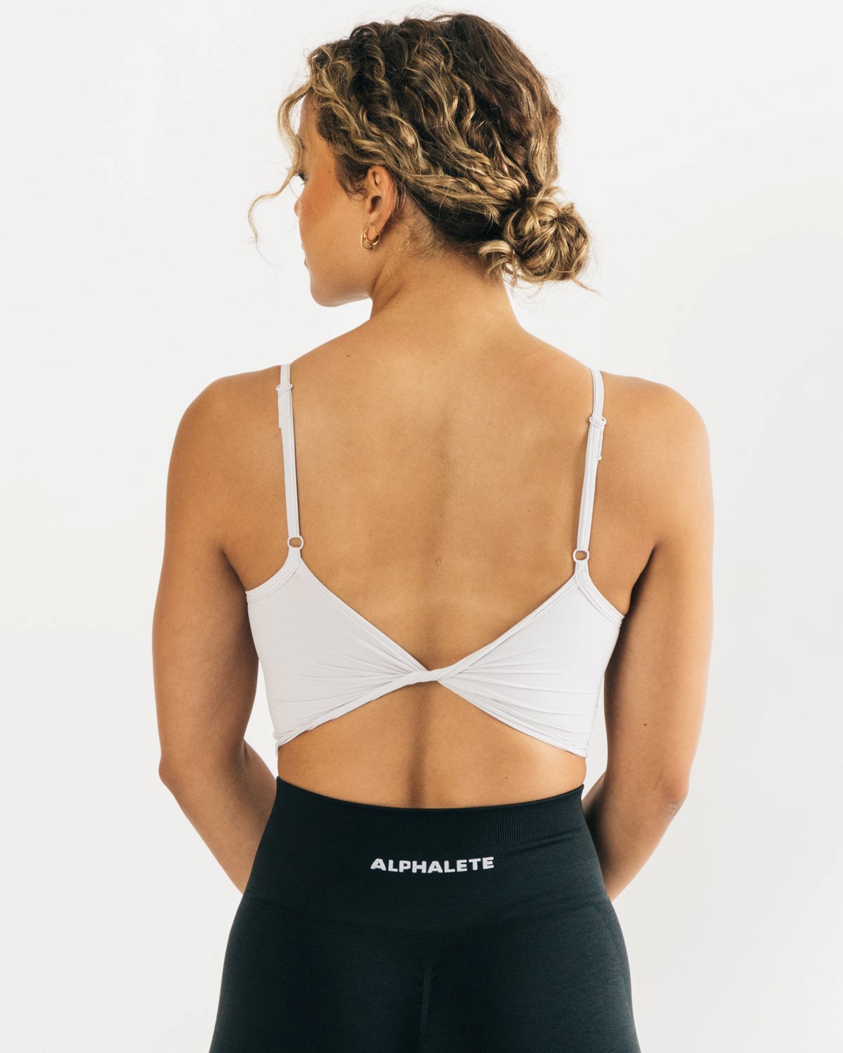 Alphalete Fitted Cropped Tank Argent Femme | WZD-72888448