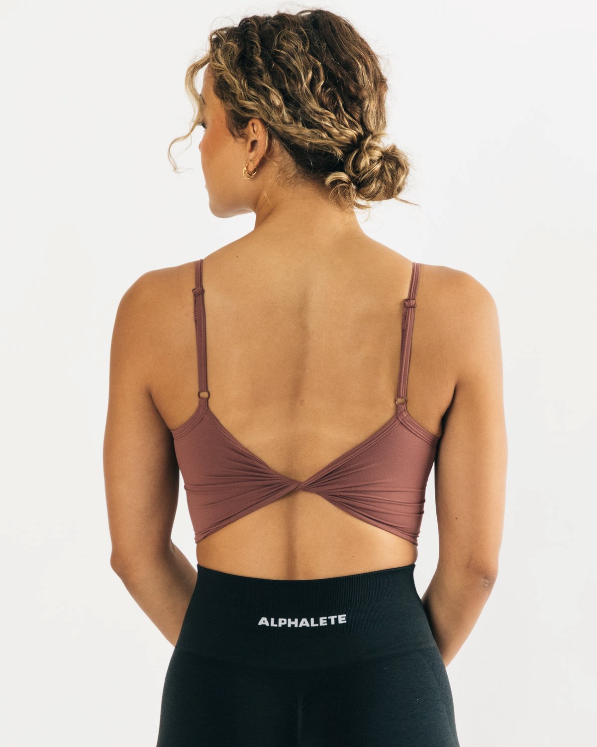 Alphalete Fitted Cropped Tank Mauve Femme | IIG-62790656