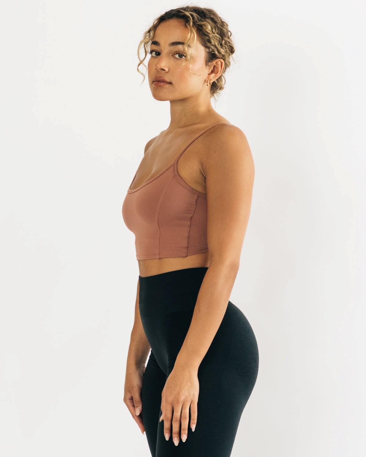 Alphalete Fitted Cropped Tank Blush Femme | UFD-75815206