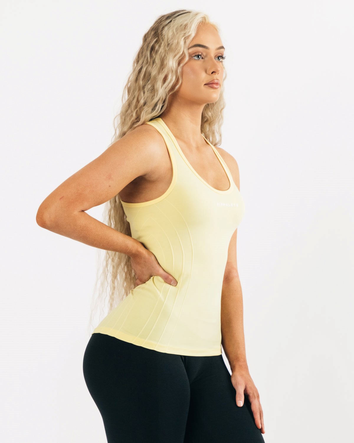 Alphalete High Performance Seamless Tank Lemonade Femme | HKT-38512751