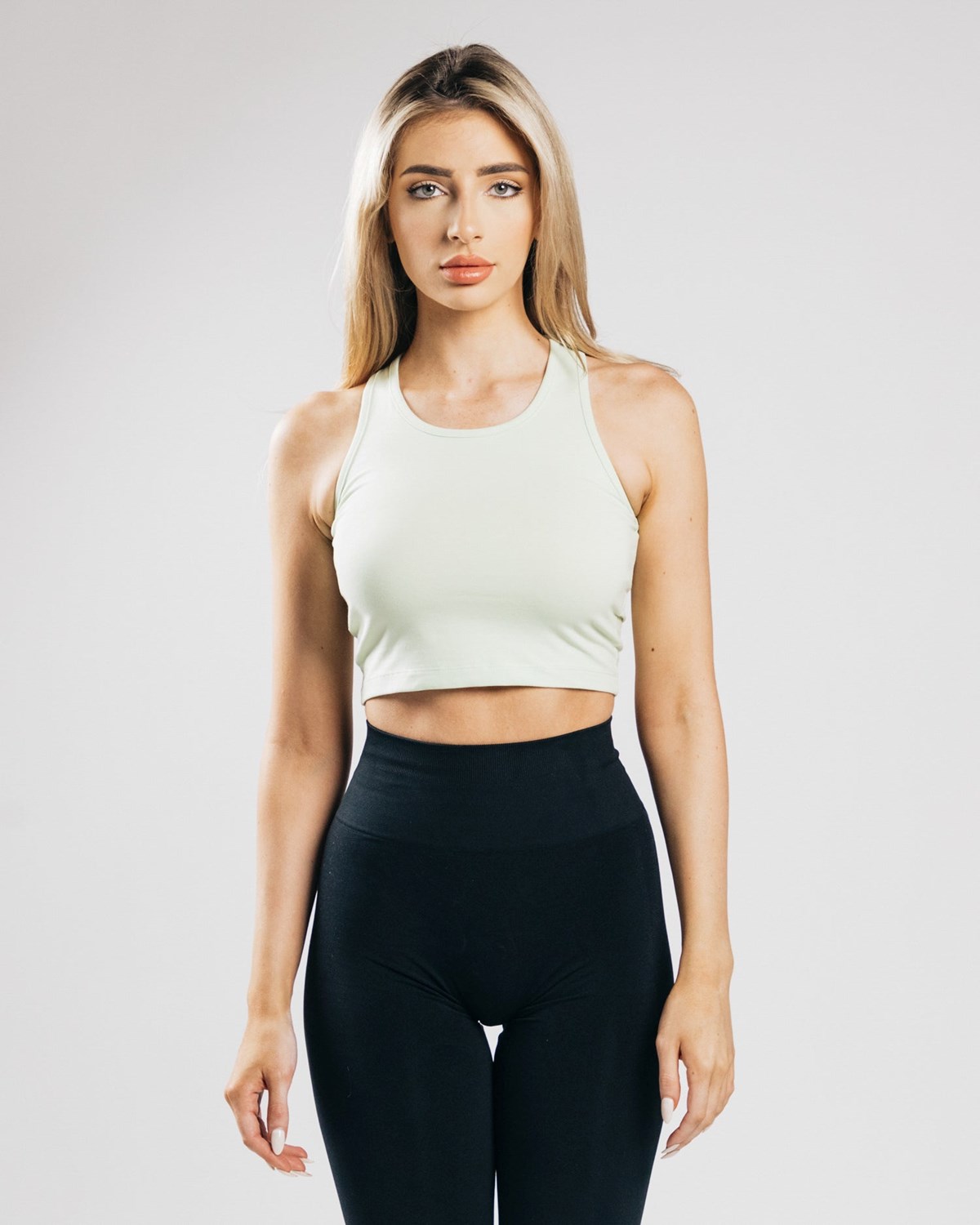 Alphalete Fitted Performance Crop Tank Frozen Spring Femme | JWY-88717425