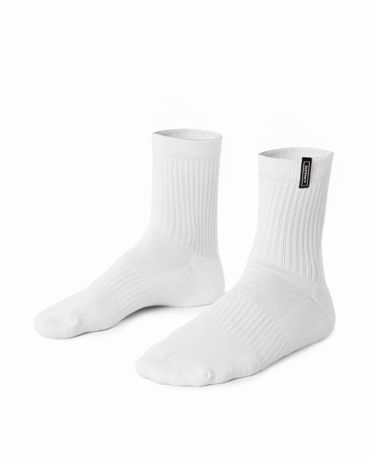 Alphalete Crew Sock Blanche Femme | TPD-80560385