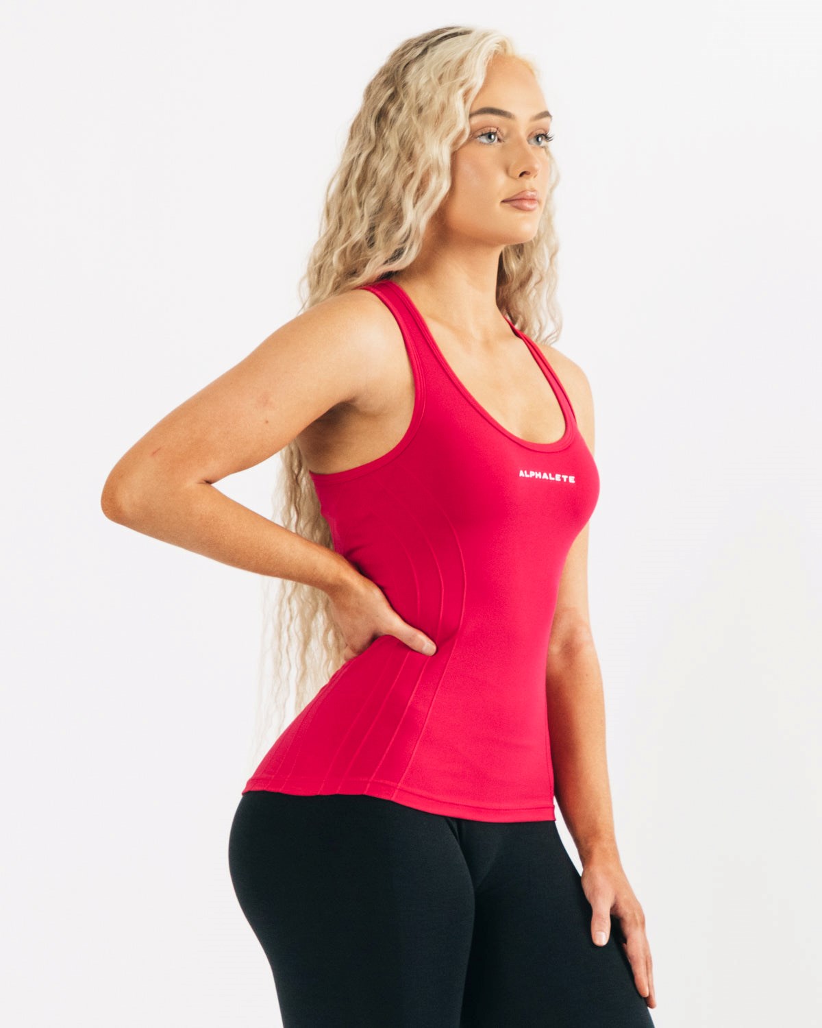 Alphalete High Performance Seamless Tank Rose Femme | UXM-81039231