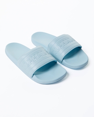 Alphalete Slides Bleu Clair Femme | ZBM-26958277