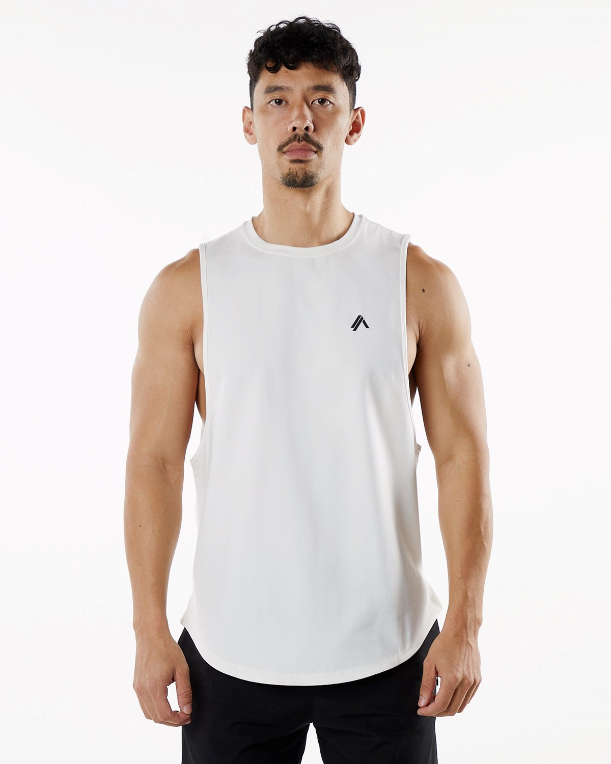 Alphalete Fitted Performance Tank Blanche Homme | HOP-45073329