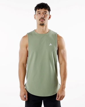 Alphalete Fitted Performance Tank Sage Homme | ECV-42857562