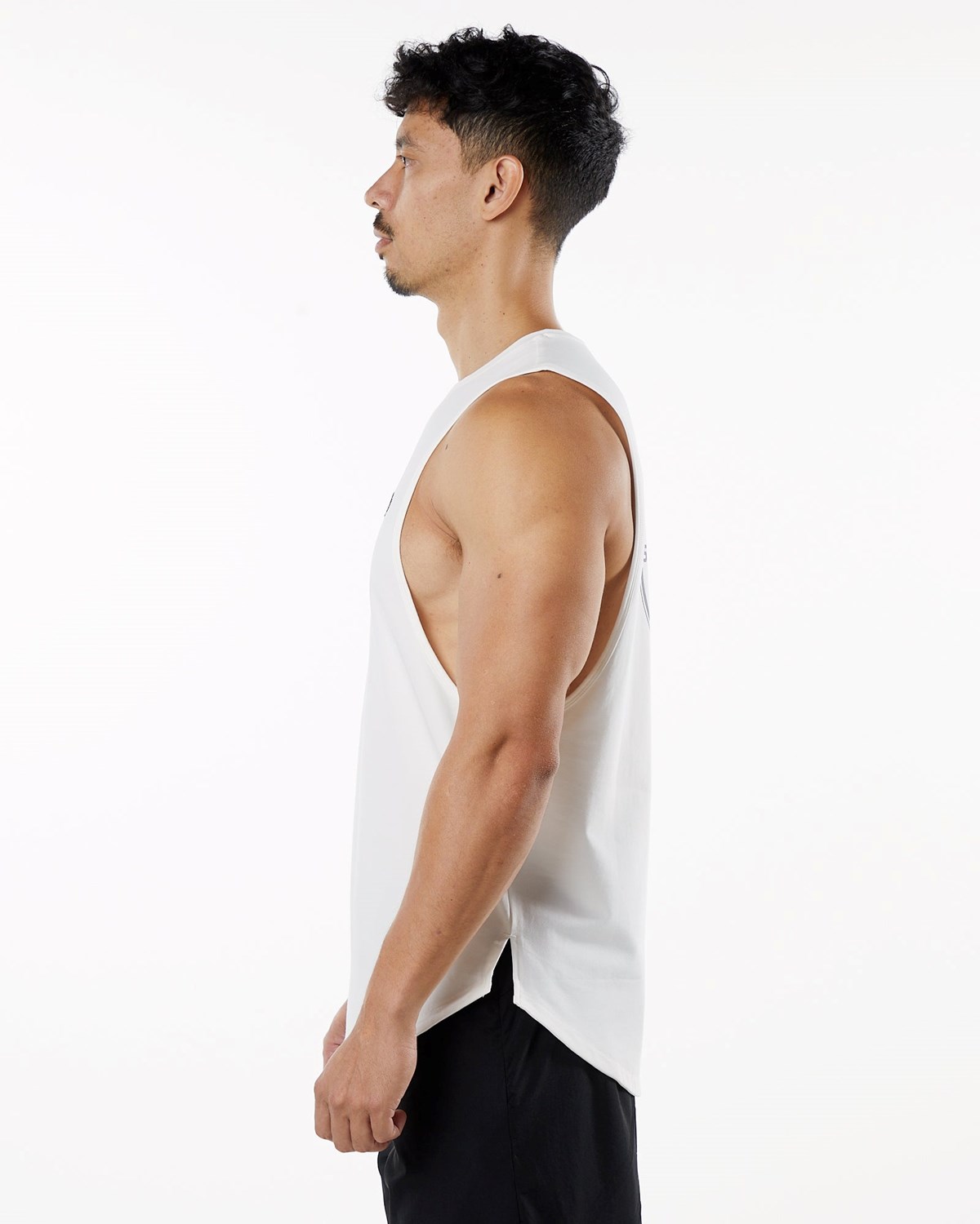 Alphalete Fitted Performance Tank Blanche Homme | HOP-45073329