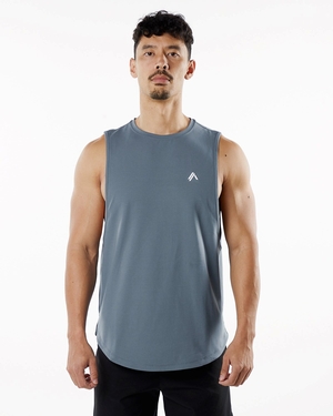 Alphalete Fitted Performance Tank Carbon Homme | OOF-37698148