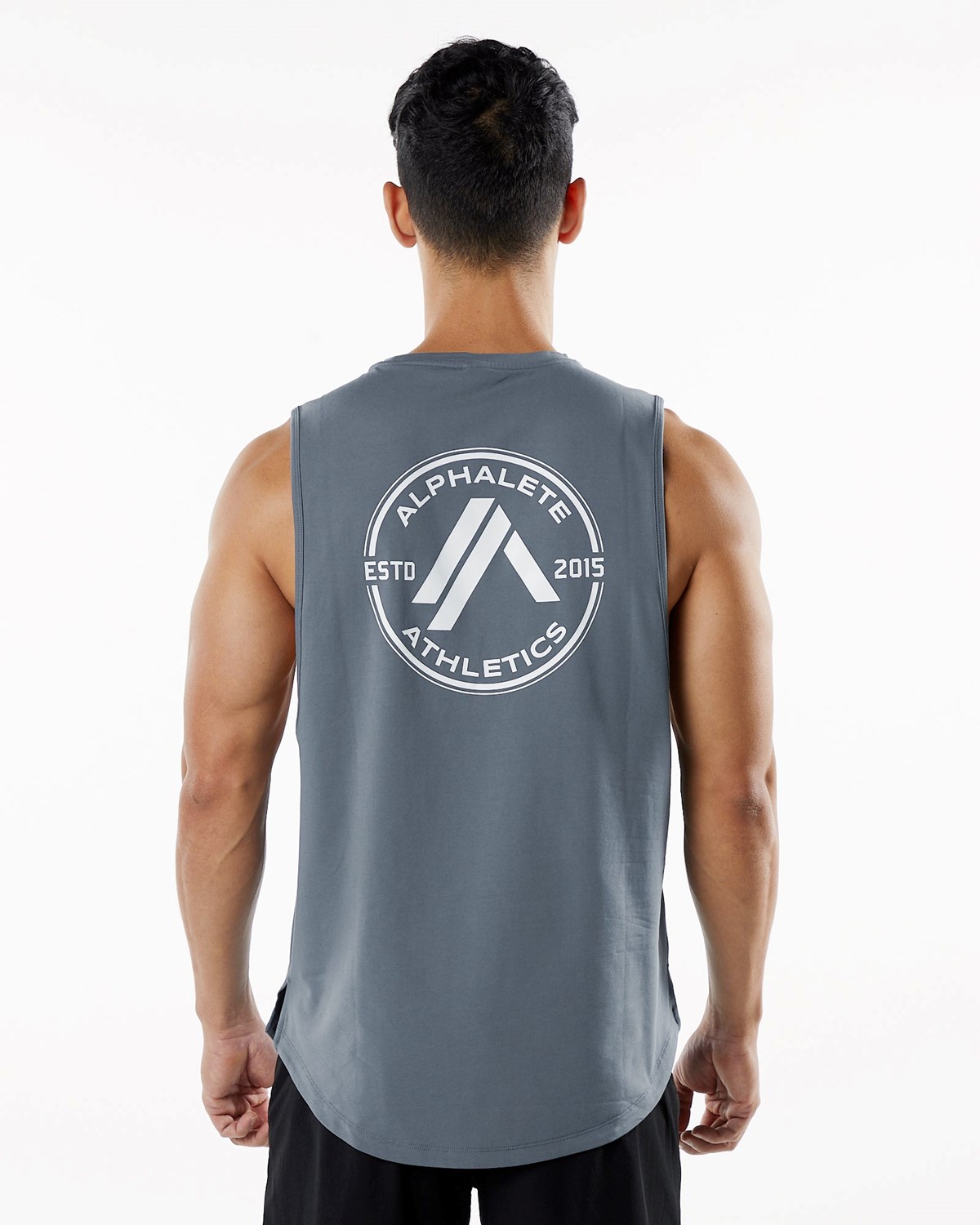 Alphalete Fitted Performance Tank Carbon Homme | OOF-37698148