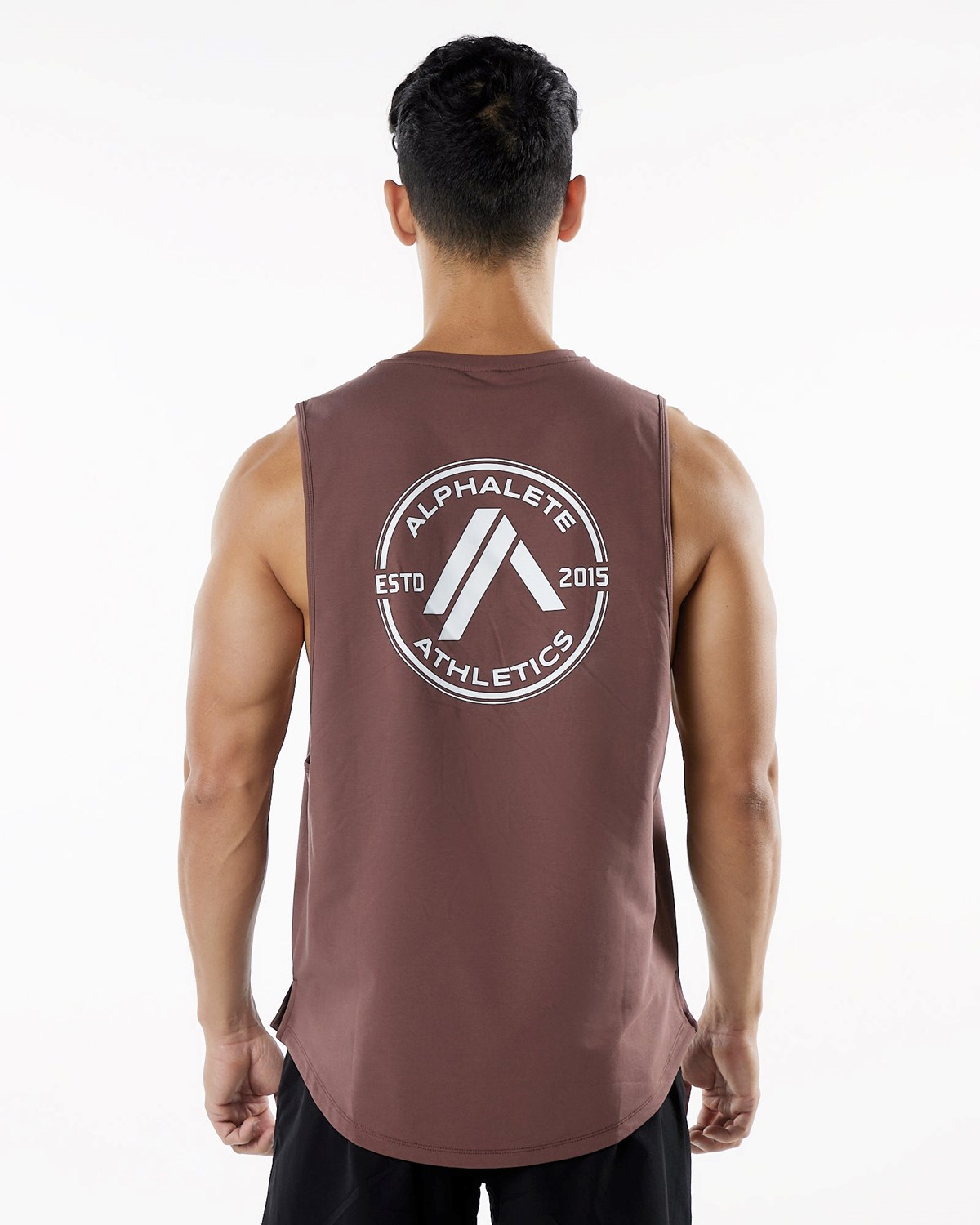 Alphalete Fitted Performance Tank Merlot Homme | YKJ-95315345