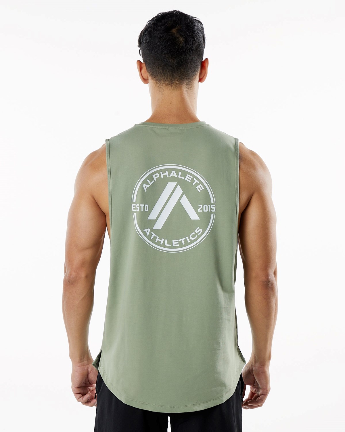 Alphalete Fitted Performance Tank Sage Homme | ECV-42857562