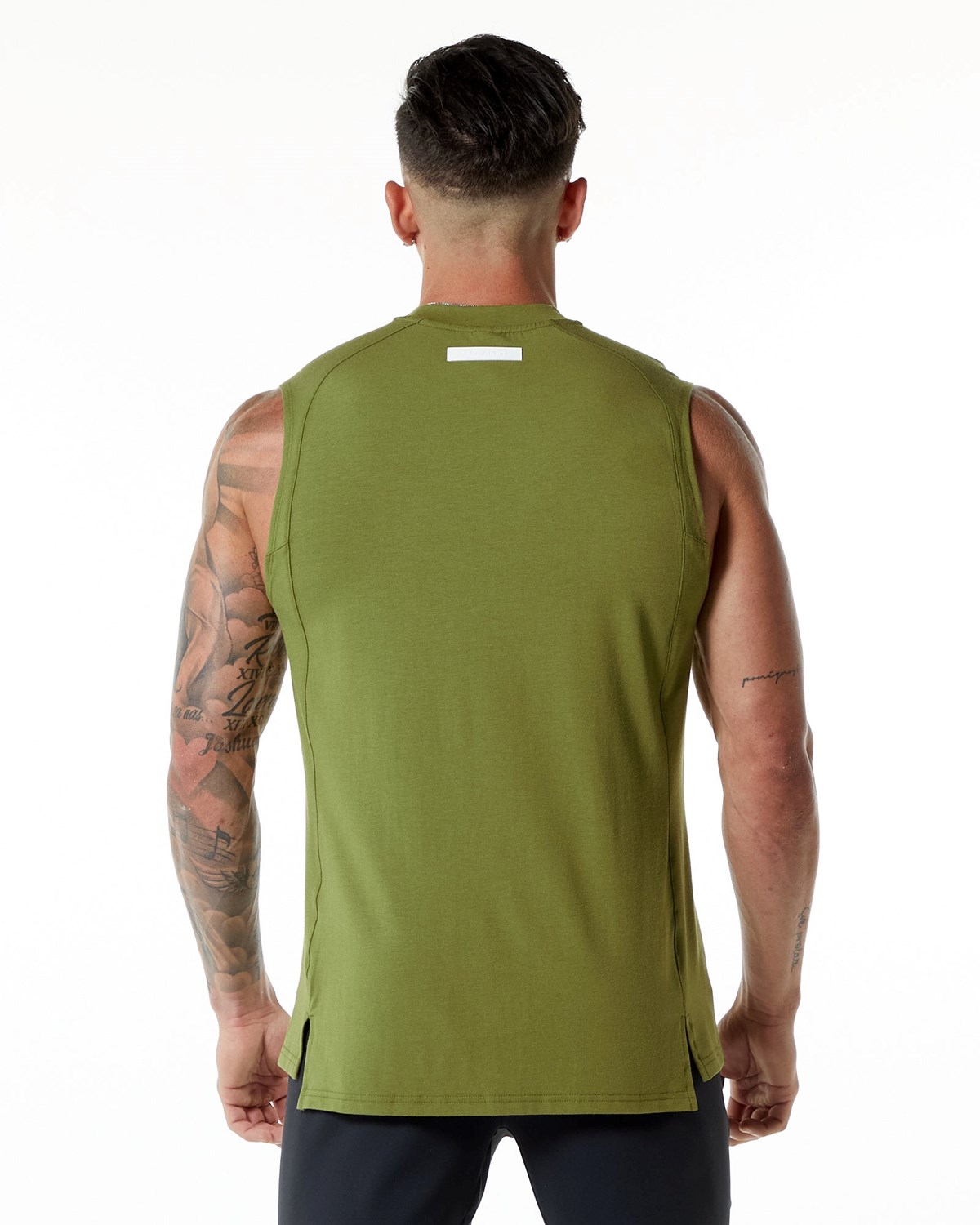 Alphalete High-Neck Premium Tank Vert Homme | LMA-50867221