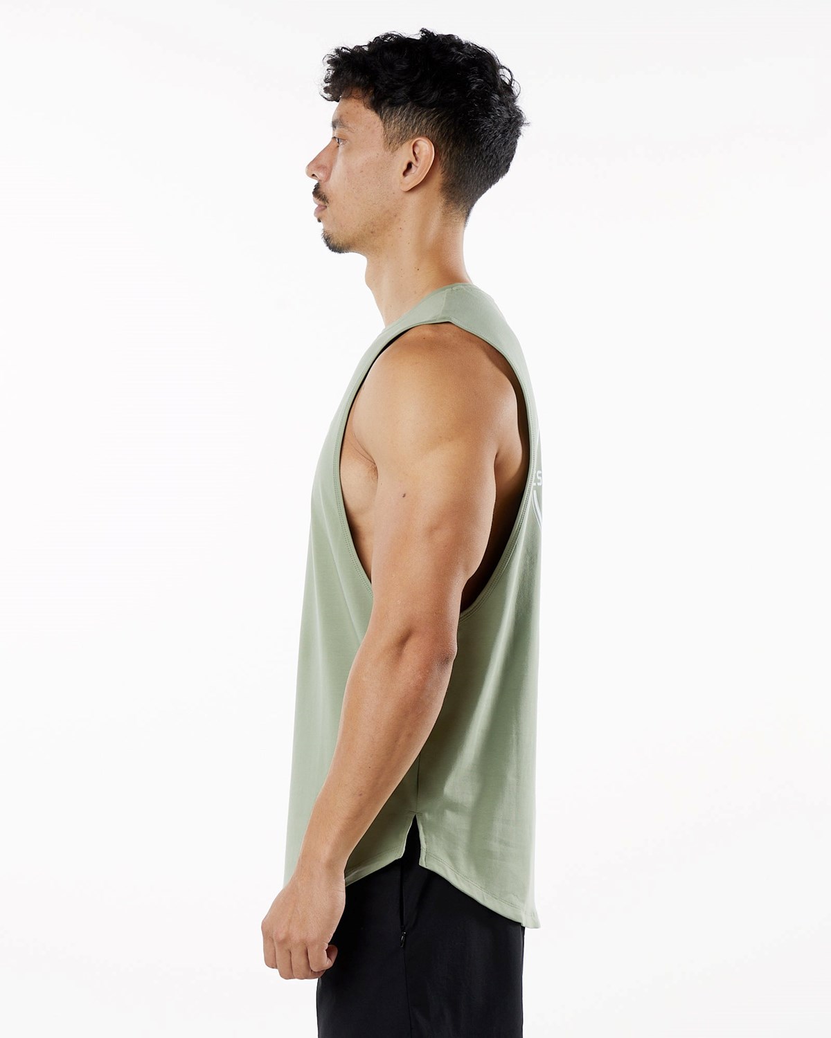 Alphalete Fitted Performance Tank Sage Homme | ECV-42857562