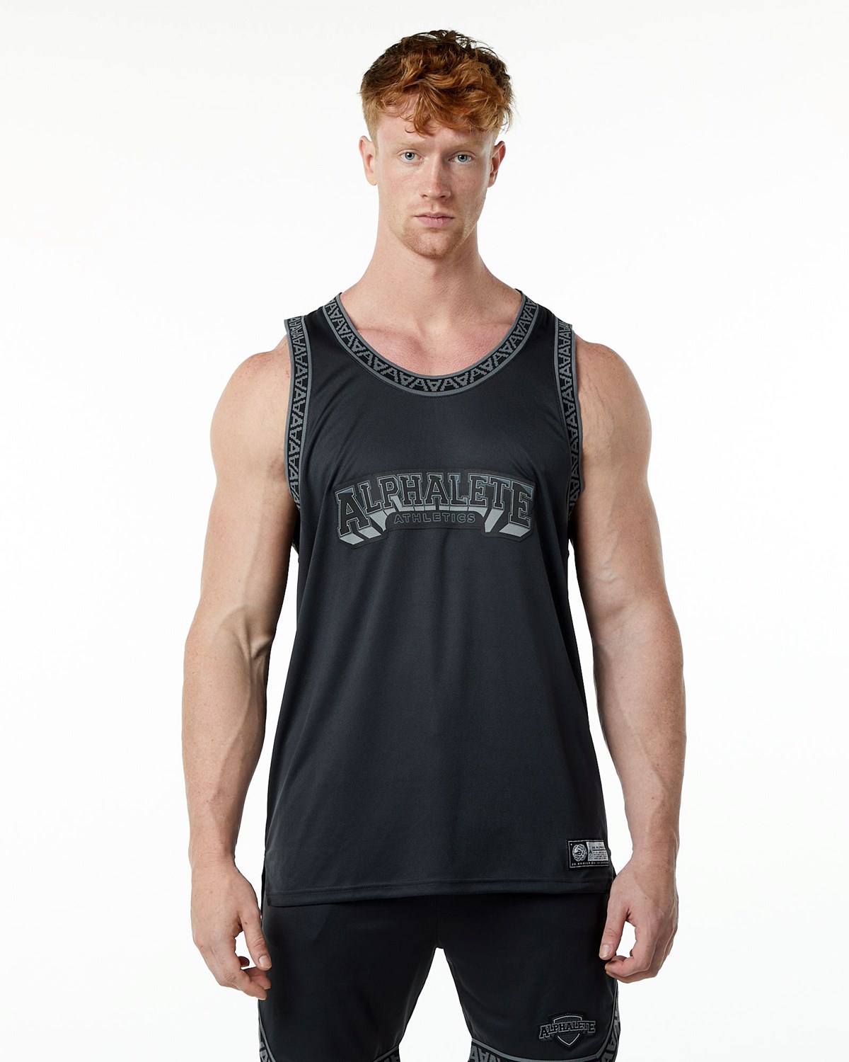 Alphalete Relaxed Fit Jersey Noir Homme | LHW-93825048