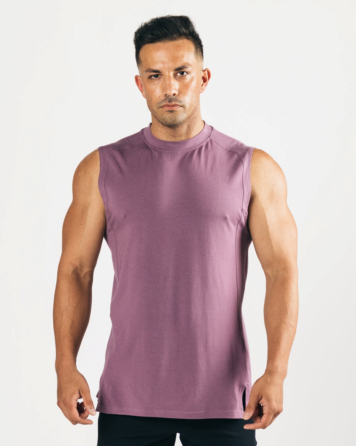 Alphalete High-Neck Premium Cutoff Noir Homme | EWK-14978333