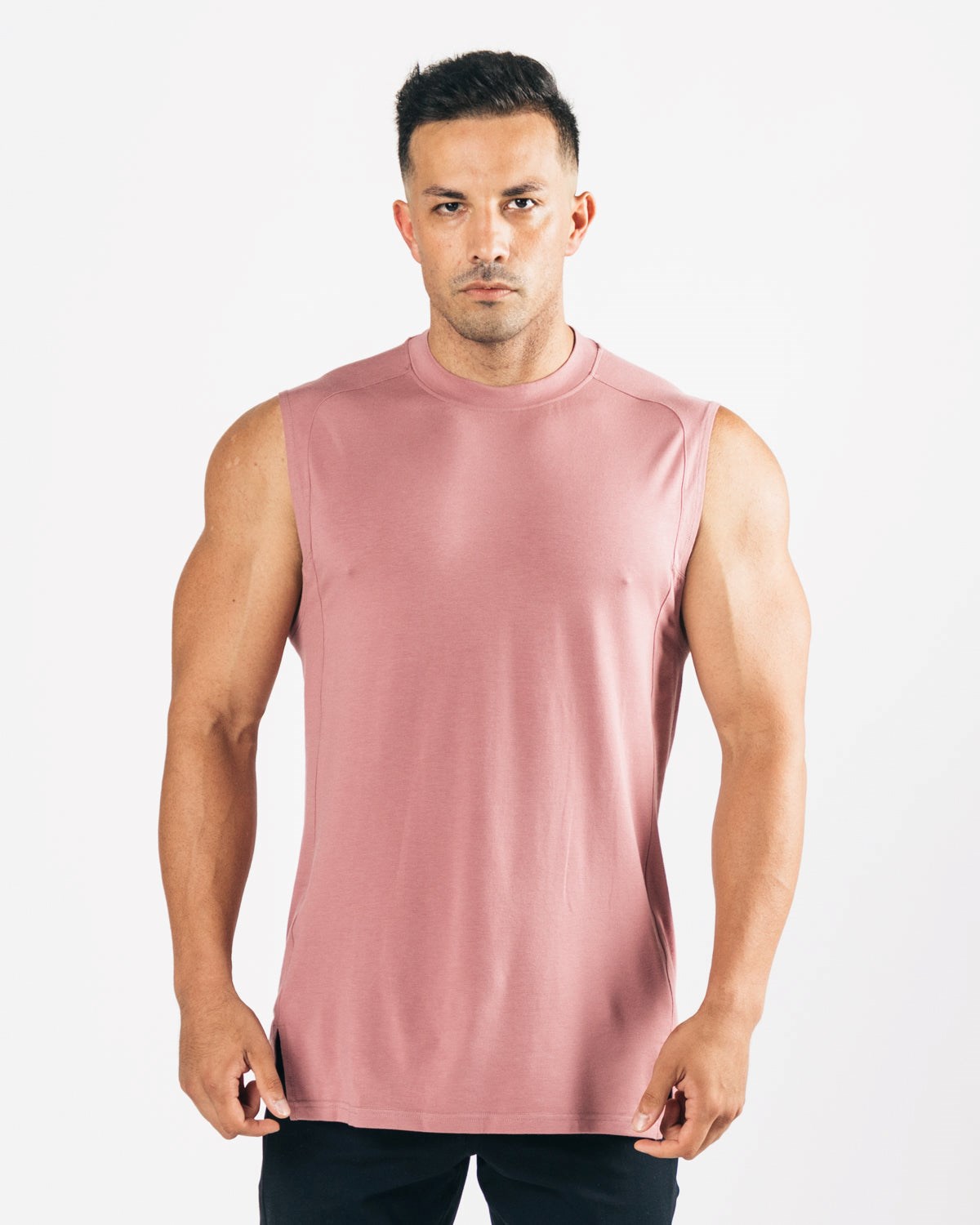 Alphalete High-Neck Premium Cutoff Cranberry Ice Homme | OER-47497438