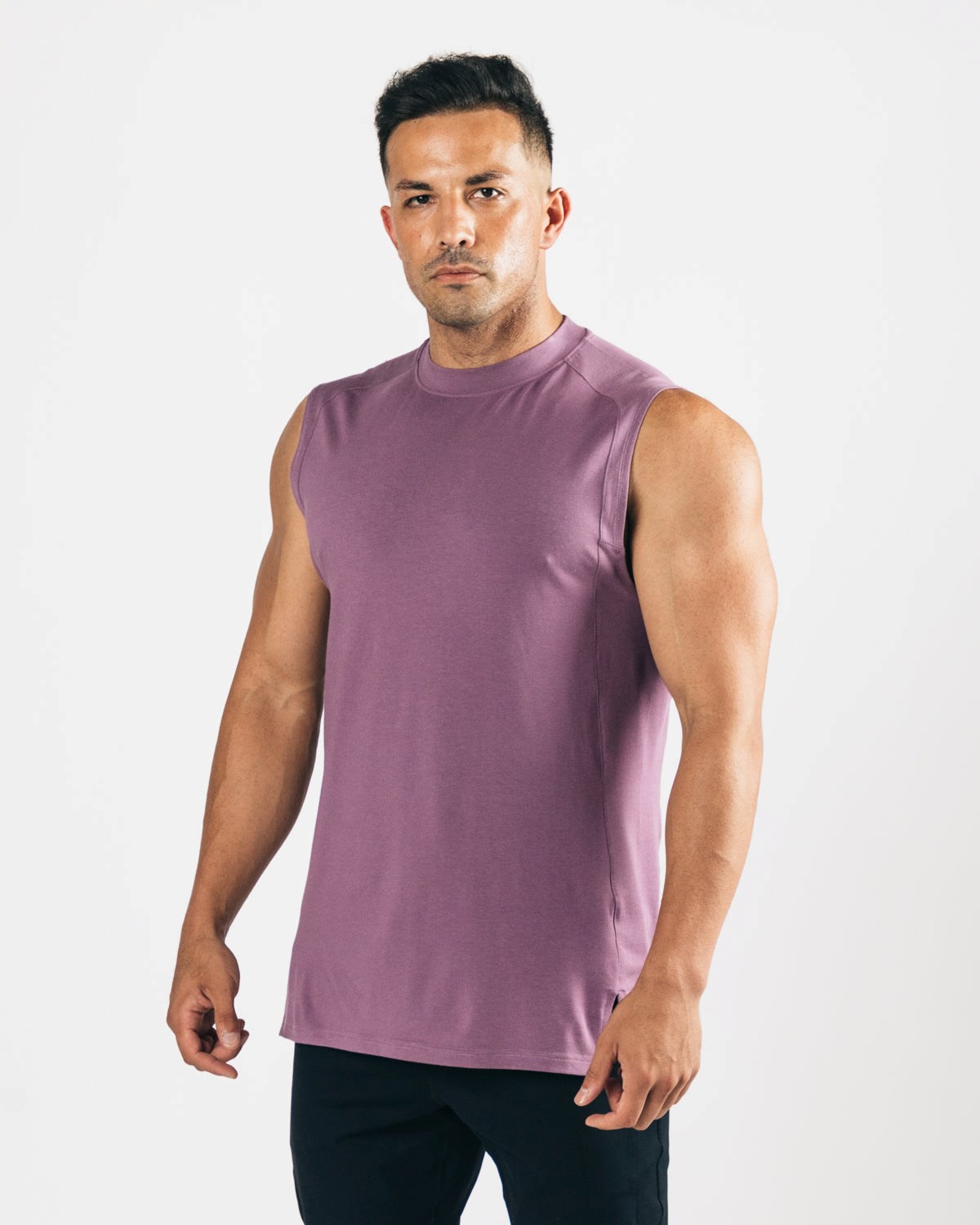 Alphalete High-Neck Premium Cutoff Noir Homme | EWK-14978333