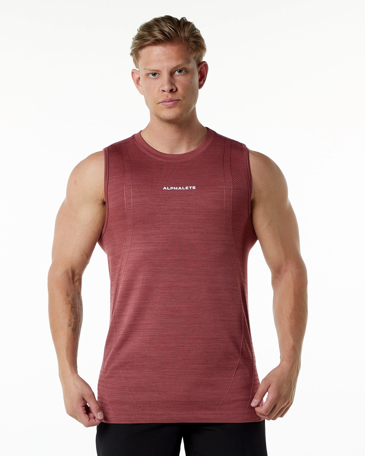 Alphalete High Performance Seamless Tank Gingerbread Homme | IAQ-18010688