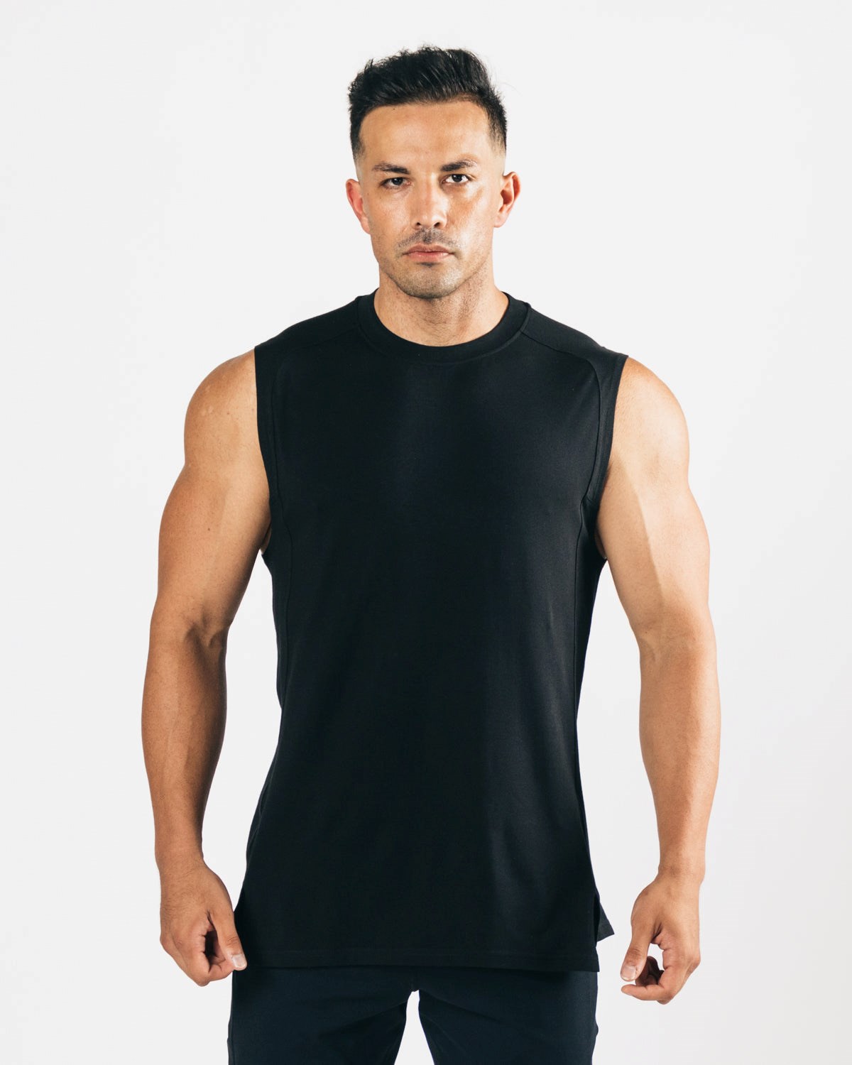 Alphalete High-Neck Premium Cutoff Noir Homme | RNX-90055163