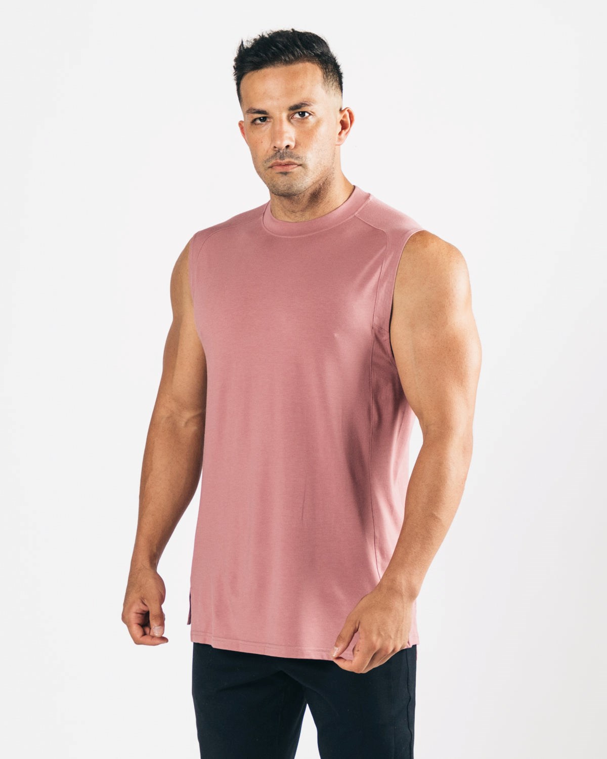 Alphalete High-Neck Premium Cutoff Cranberry Ice Homme | OER-47497438