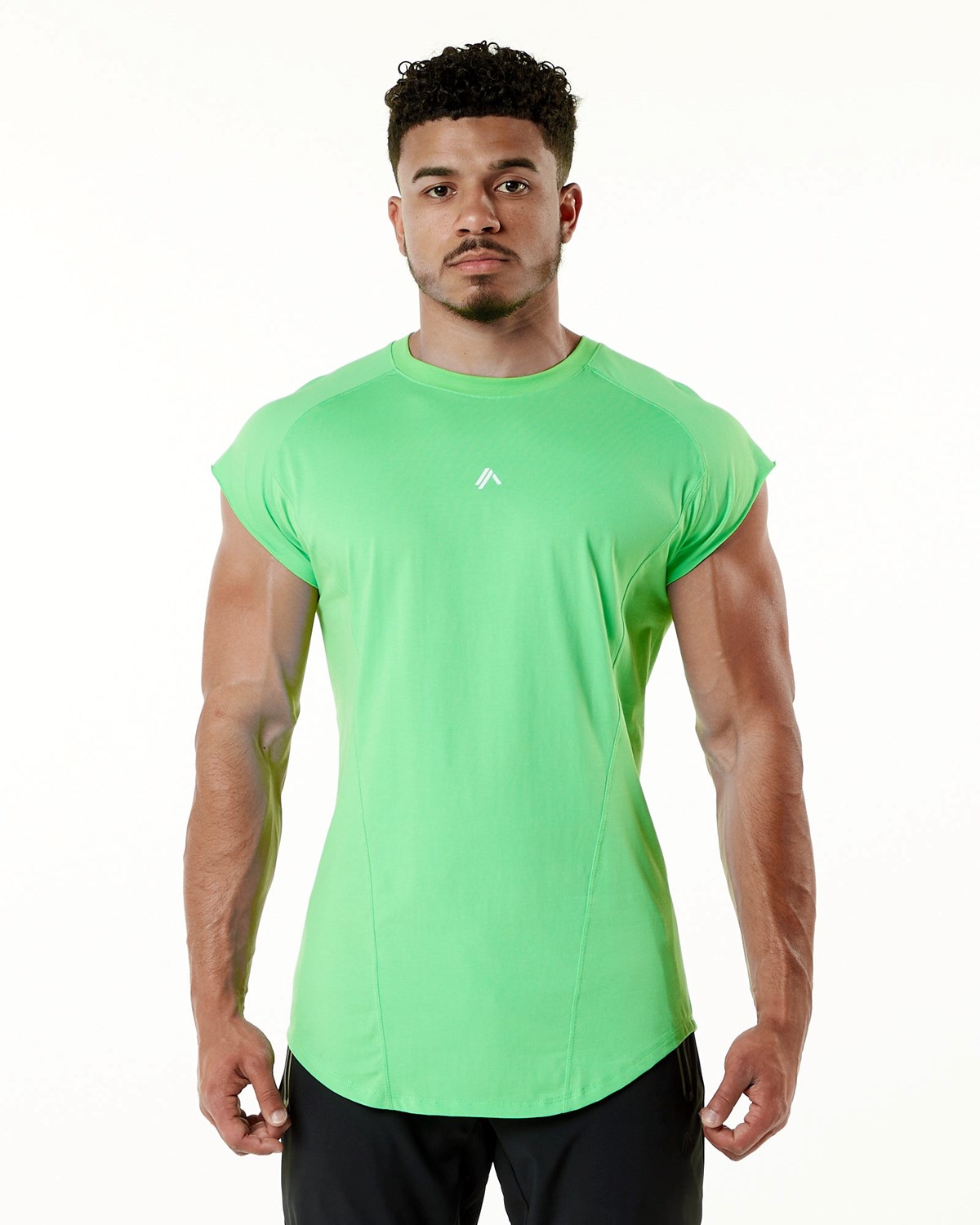 Alphalete High Performance Sans Manches Tee Vert Homme | RNO-05959741