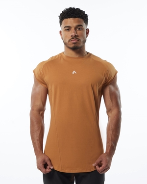 Alphalete High Performance Sans Manches Tee Chestnut Homme | OZF-18073419