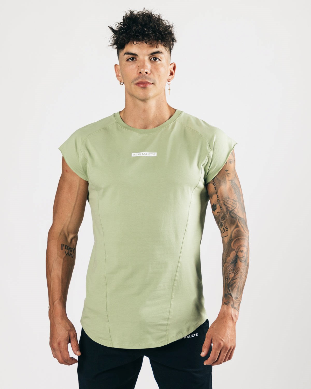 Alphalete High Performance Sans Manches Tee Meadow Homme | CGY-95137229