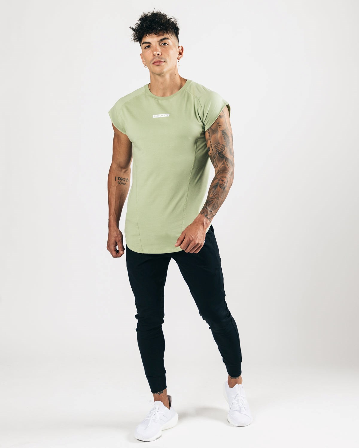 Alphalete High Performance Sans Manches Tee Meadow Homme | CGY-95137229