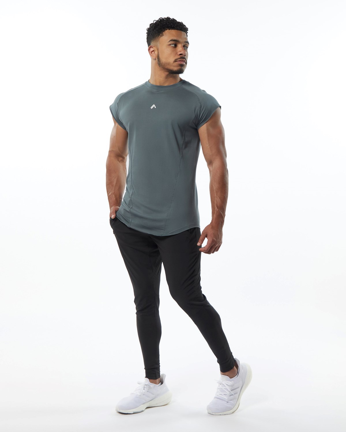 Alphalete High Performance Sans Manches Tee Grise Homme | HPP-54125130