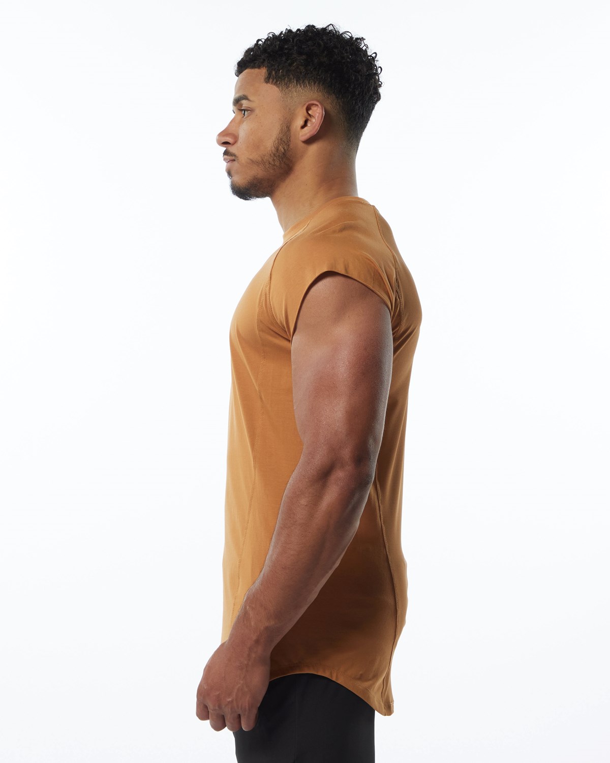 Alphalete High Performance Sans Manches Tee Chestnut Homme | OZF-18073419