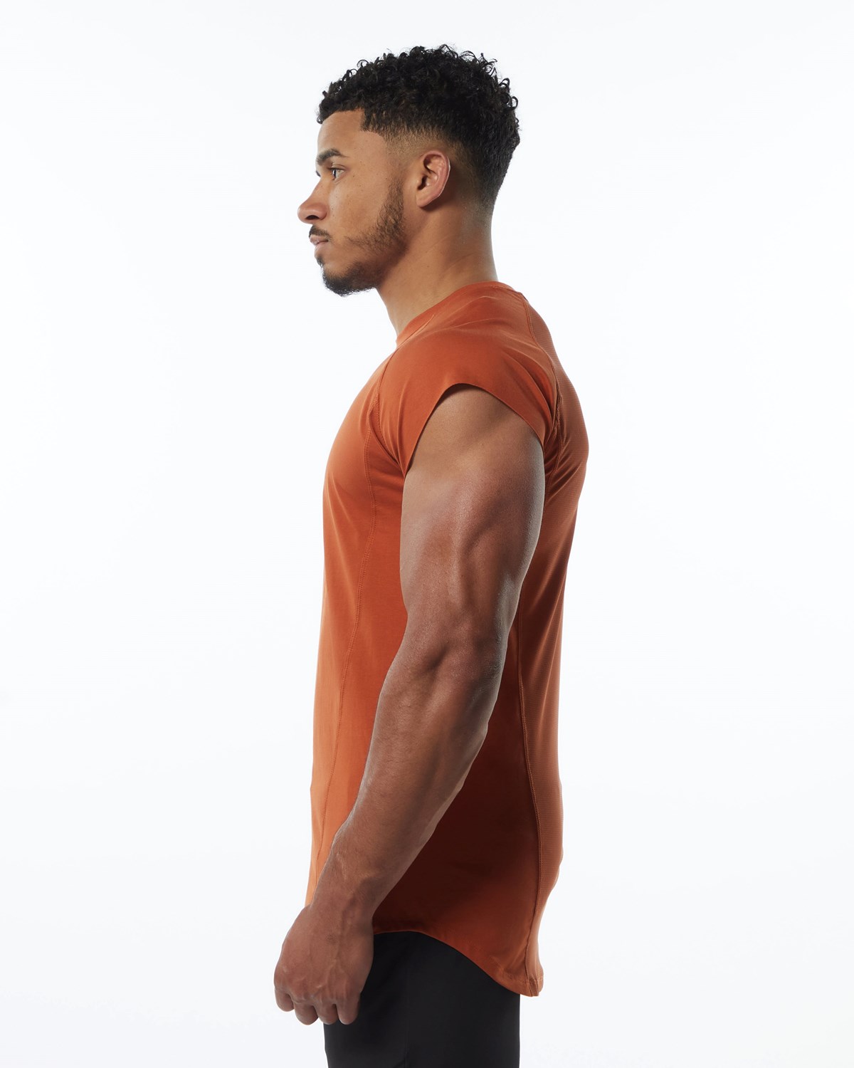 Alphalete High Performance Sans Manches Tee Sour Tangerine Homme | OKH-30835630