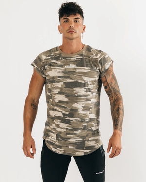 Alphalete High Performance Sans Manches Tee Camouflage Homme | GBZ-89164986