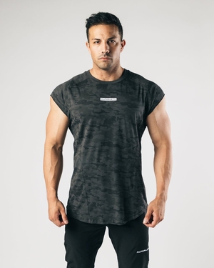 Alphalete High Performance Sans Manches Tee Noir Camouflage Homme | XPR-86441940