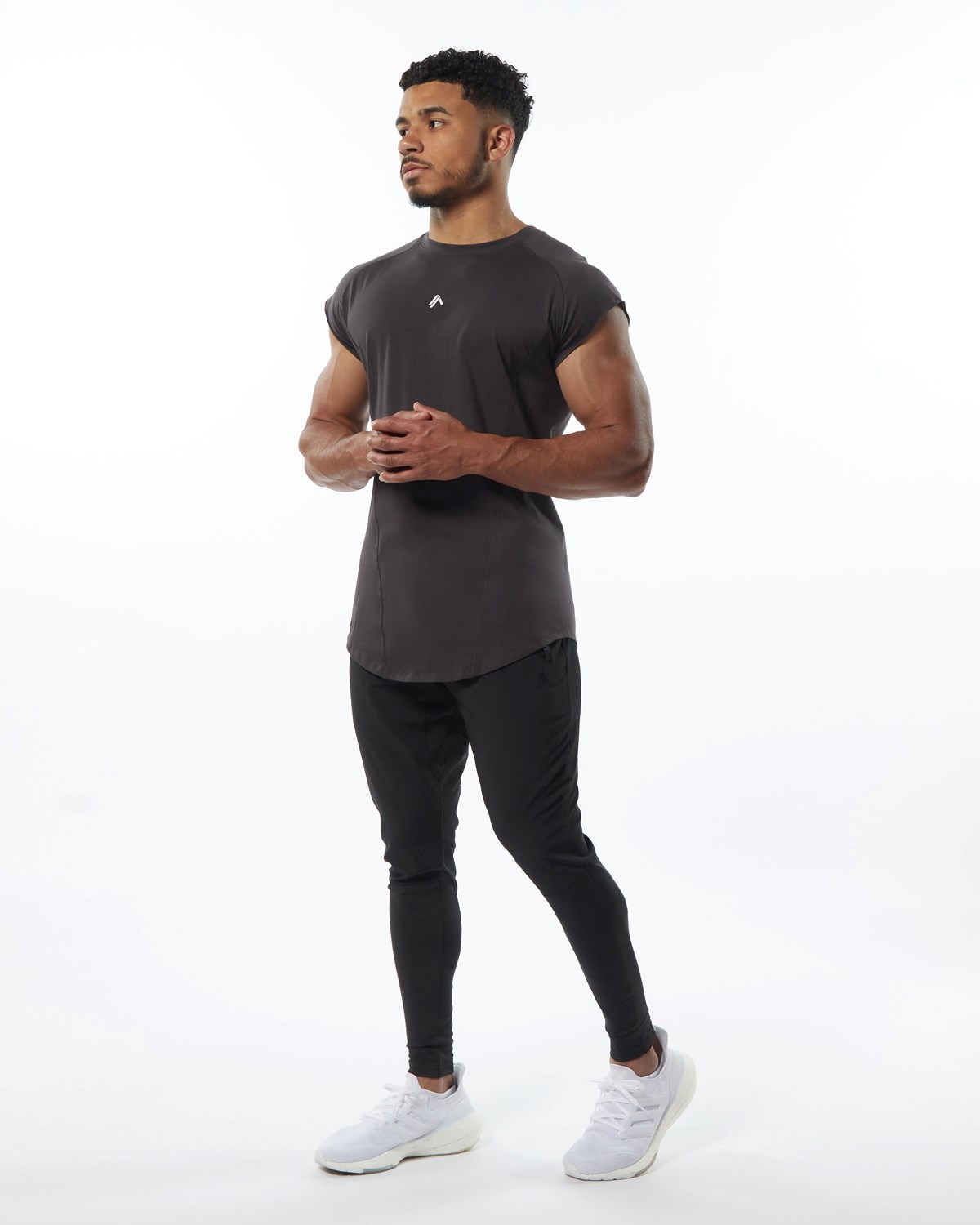 Alphalete High Performance Sans Manches Tee Grise Homme | XHD-07133734