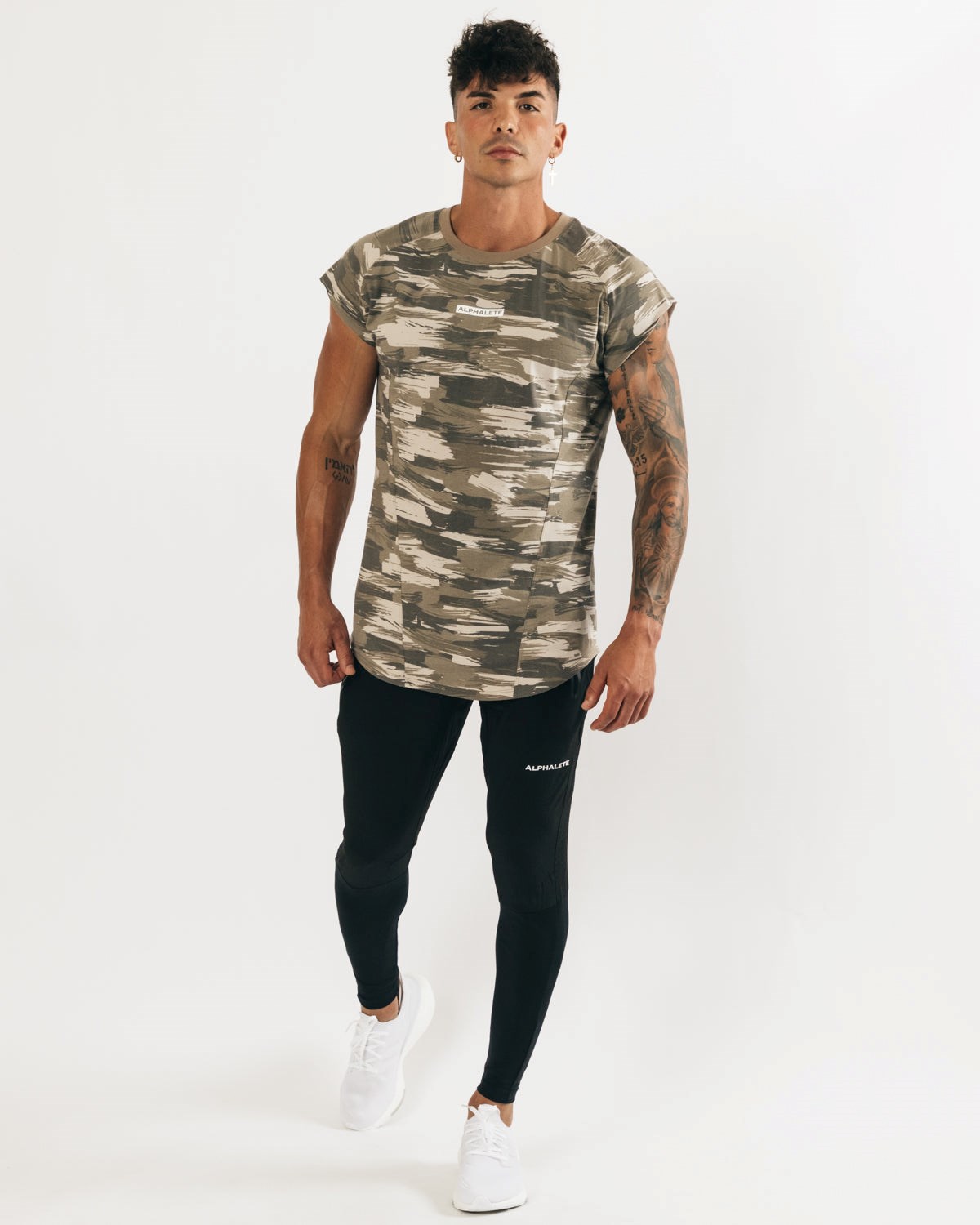 Alphalete High Performance Sans Manches Tee Camouflage Homme | GBZ-89164986