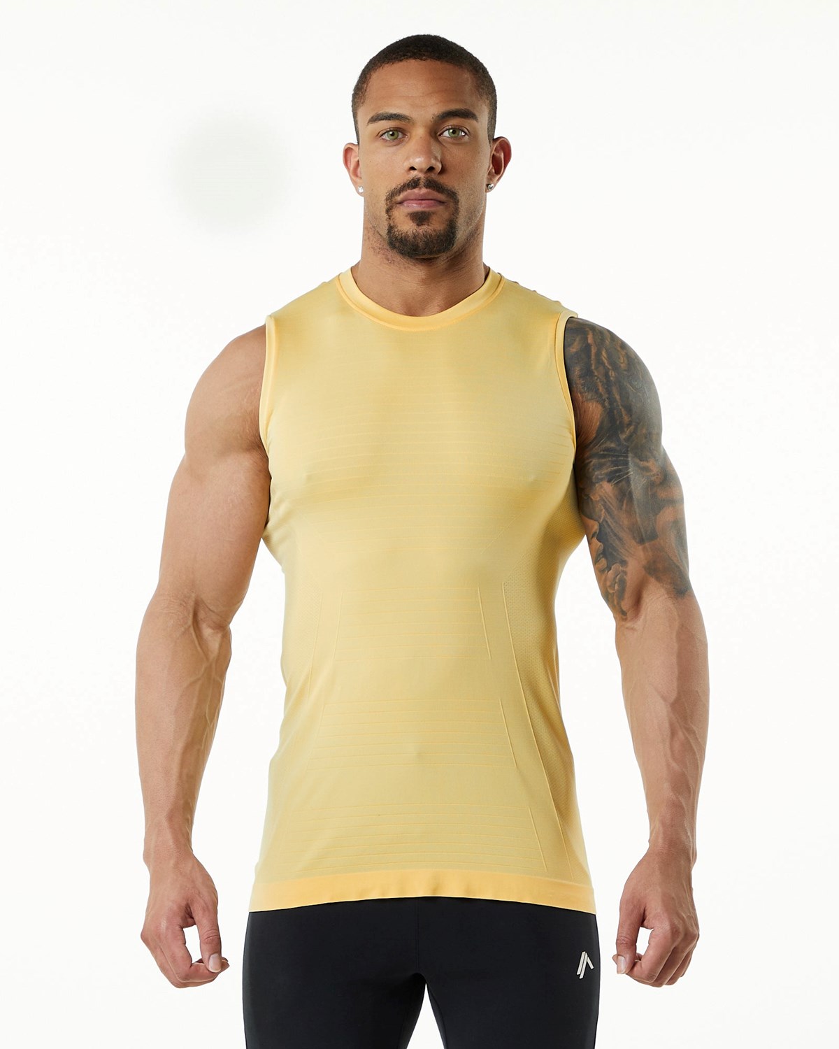 Alphalete High Performance Seamless Tank Faded Honey Homme | YKM-19679992