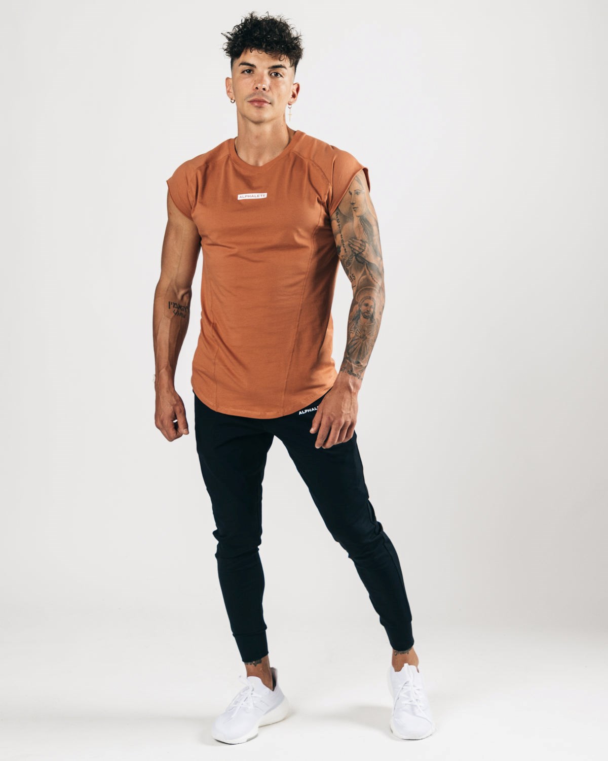 Alphalete High Performance Sans Manches Tee Clay Homme | LUY-38807387