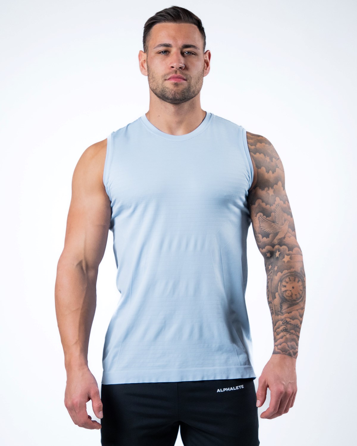 Alphalete High Performance Seamless Tank Bleu Homme | JSS-30259917