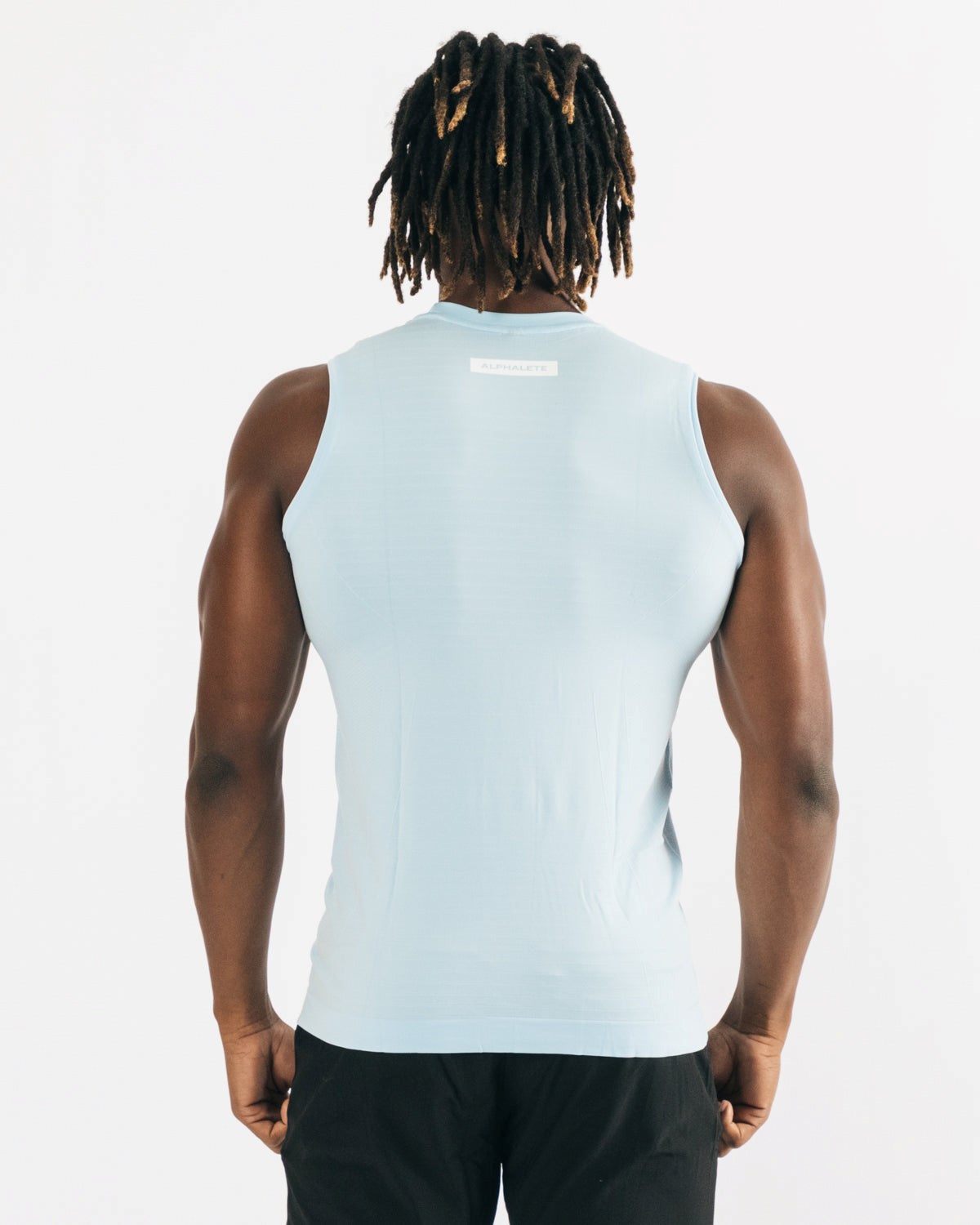 Alphalete High Performance Seamless Tank Bleu Homme | RHU-73388066