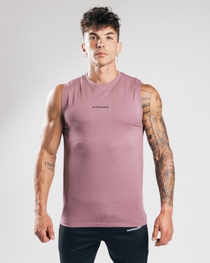 Alphalete Fitted Performance Tank Violette Homme | MCU-42216605