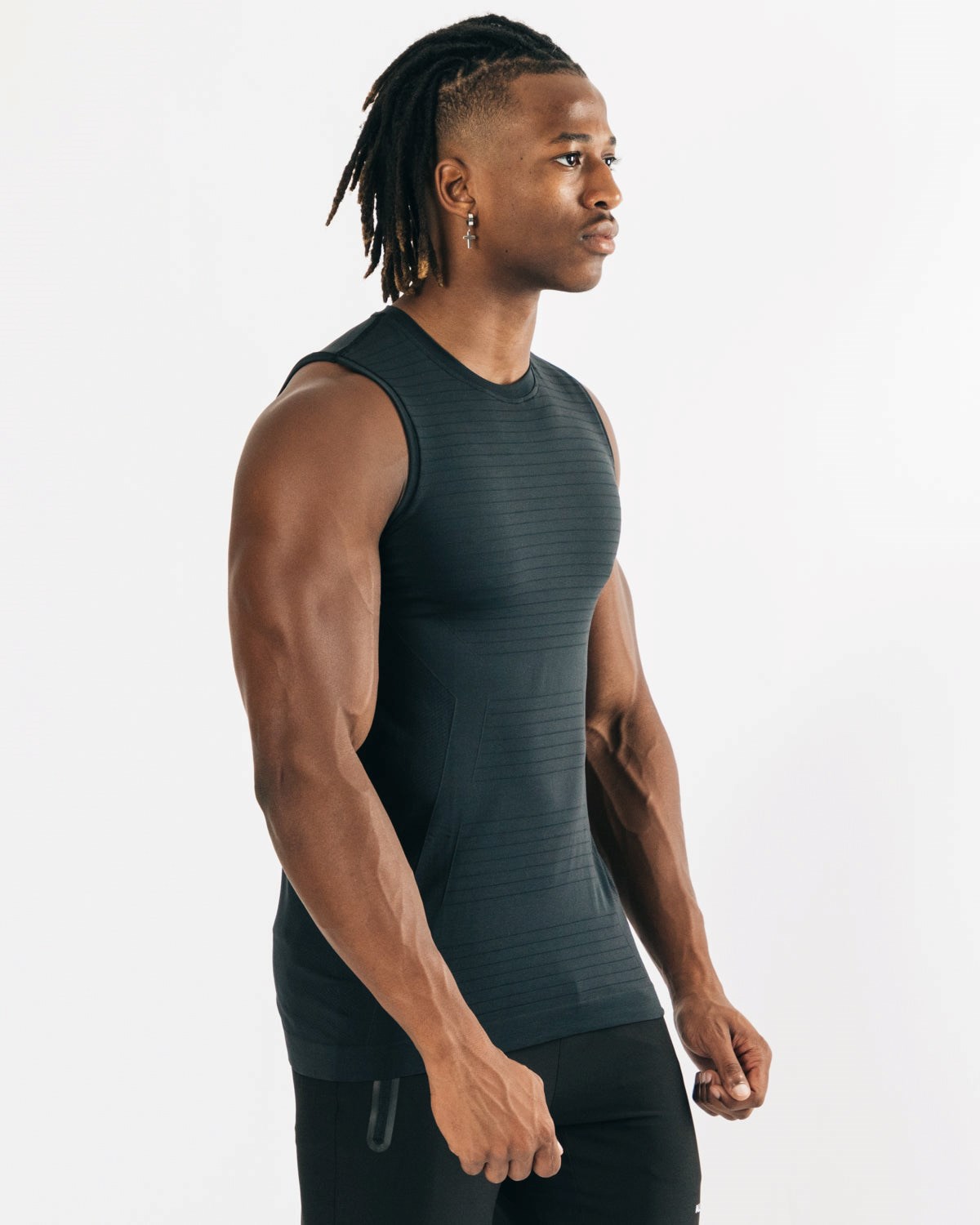 Alphalete High Performance Seamless Tank Noir Homme | YIZ-70898087