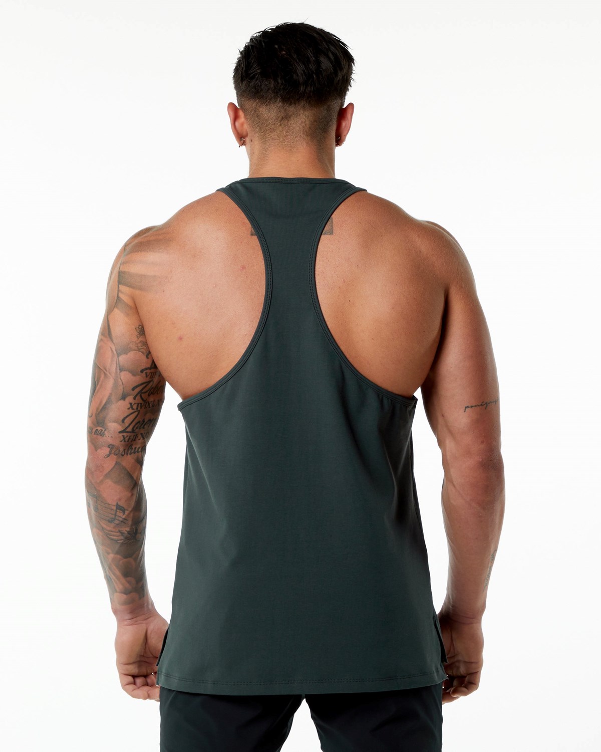 Alphalete Stepped Hem Stringer Vert Homme | AZA-91213266