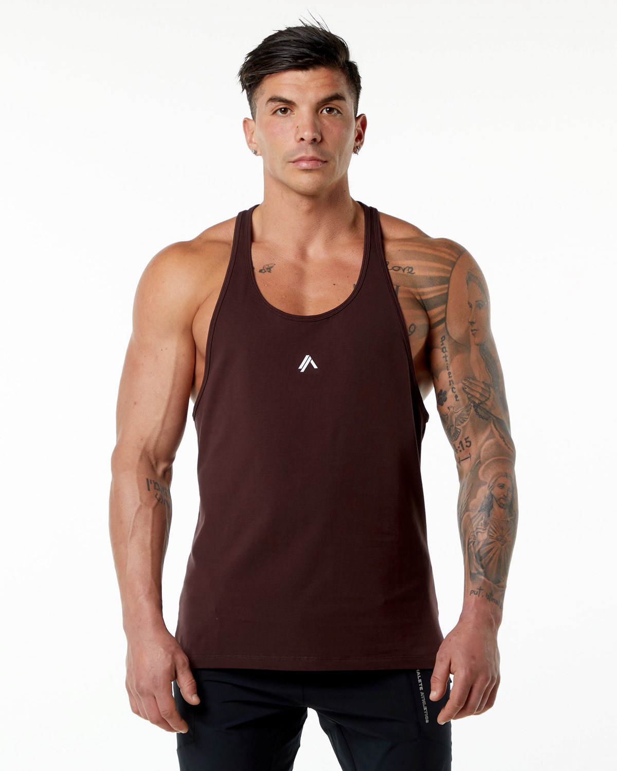 Alphalete Stepped Hem Stringer Bordeaux Homme | TKE-31835229