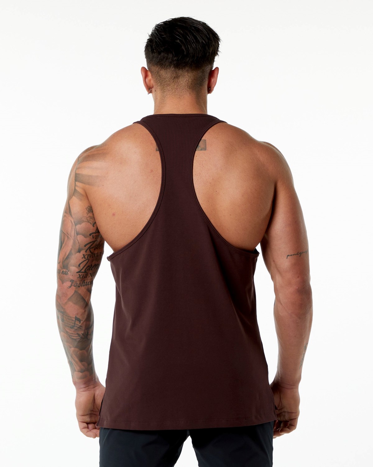 Alphalete Stepped Hem Stringer Bordeaux Homme | TKE-31835229