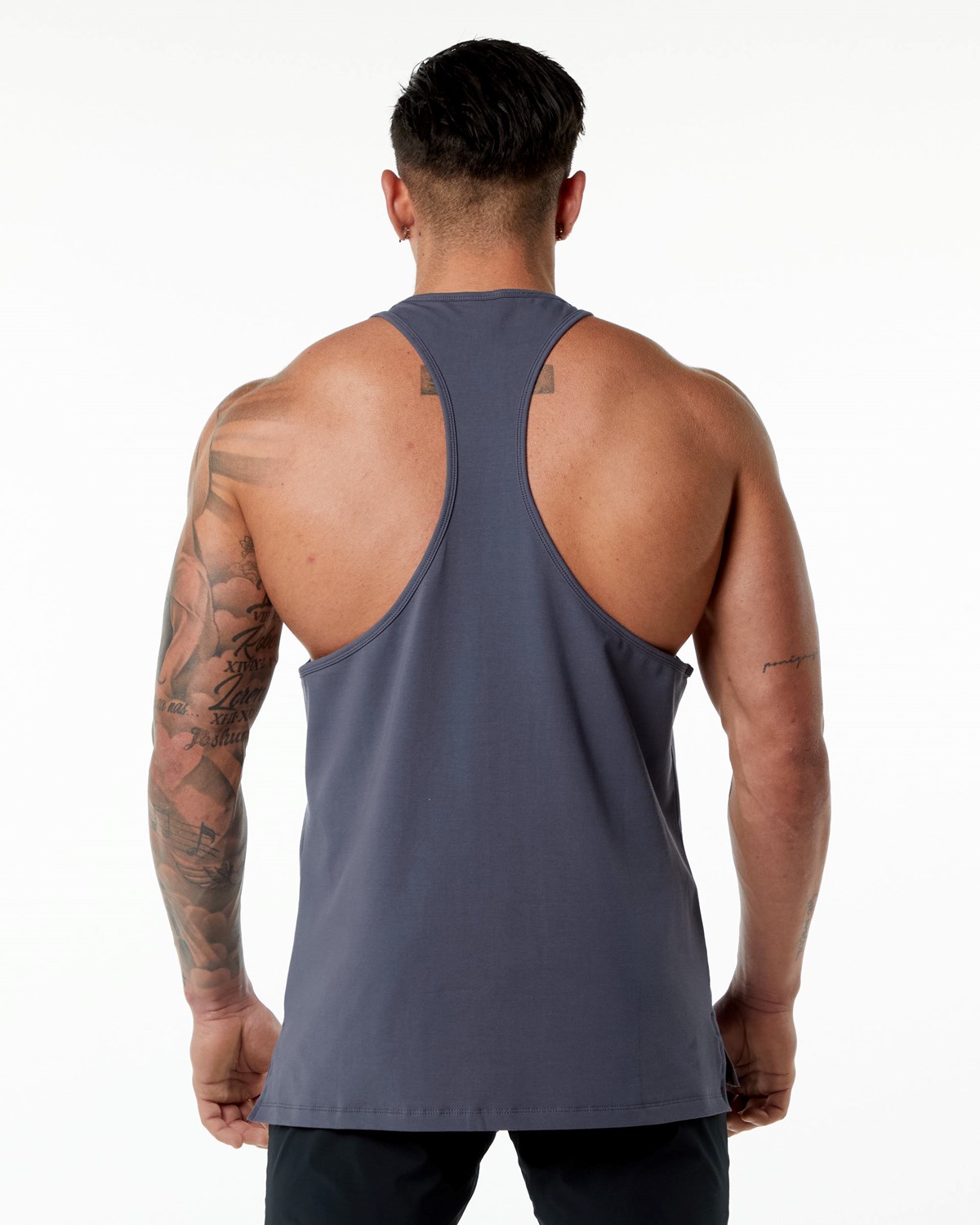 Alphalete Stepped Hem Stringer Violette Homme | PSL-22368531