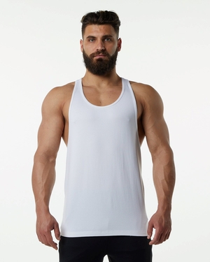 Alphalete Fitted Premium Stringer Blanche Homme | QBH-09006902