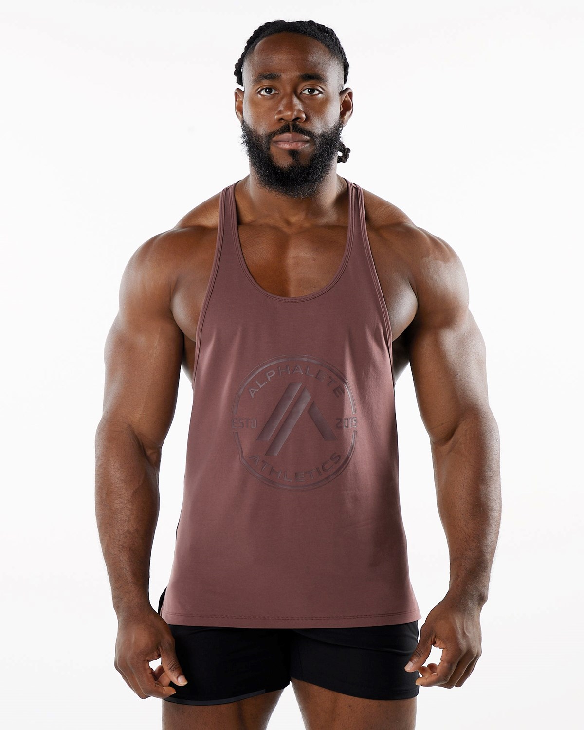 Alphalete Fitted Performance Stringer Merlot Homme | XDV-09488067