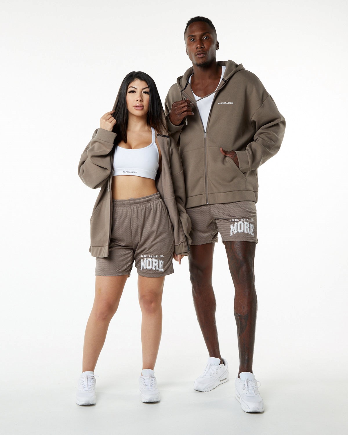 Alphalete Luxury Doublée 4-Way Stretch Mesh Corta Mocha Unisex | CJA-99306328