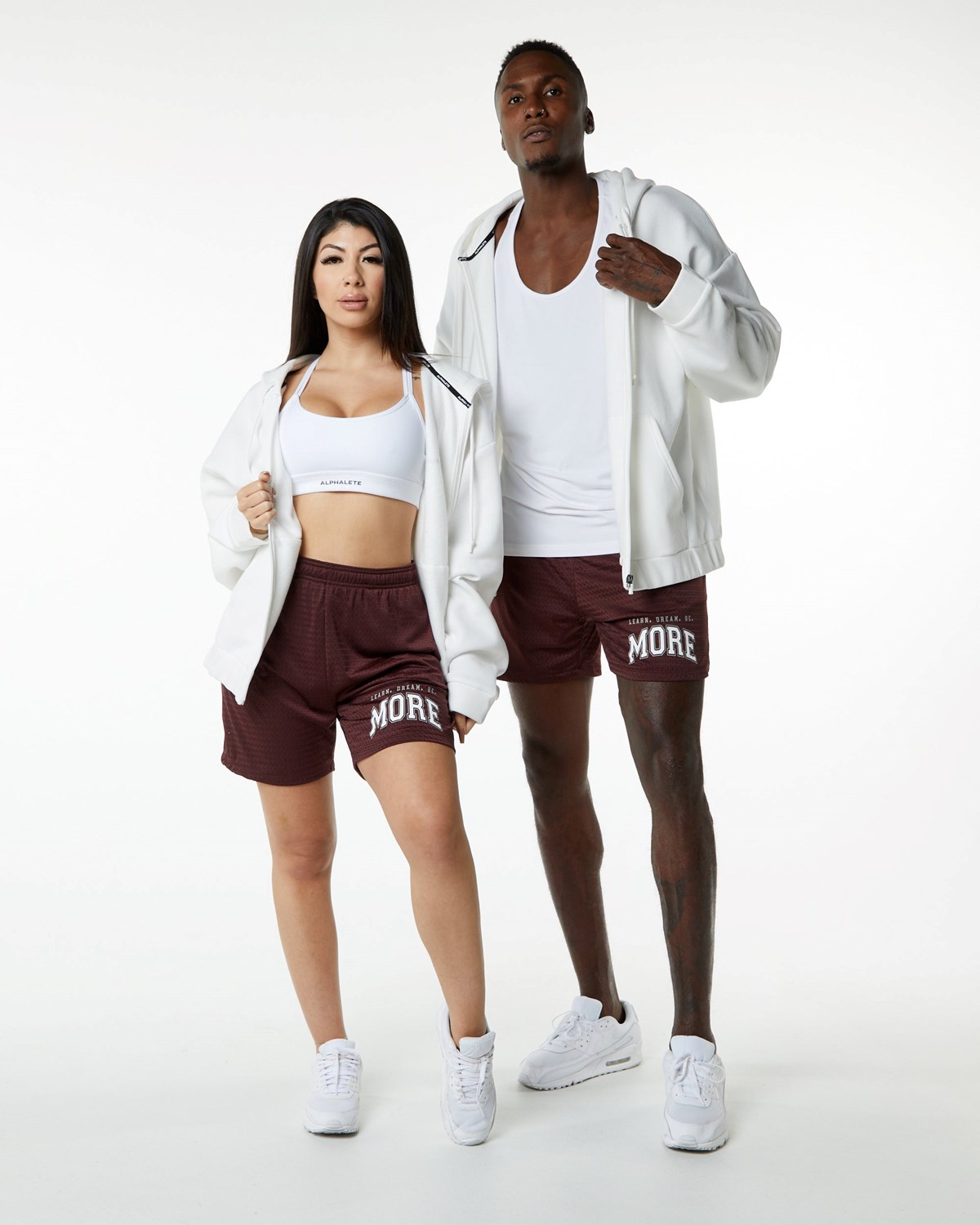 Alphalete Luxury Doublée 4-Way Stretch Mesh Corta Bordeaux Unisex | LNV-51502845